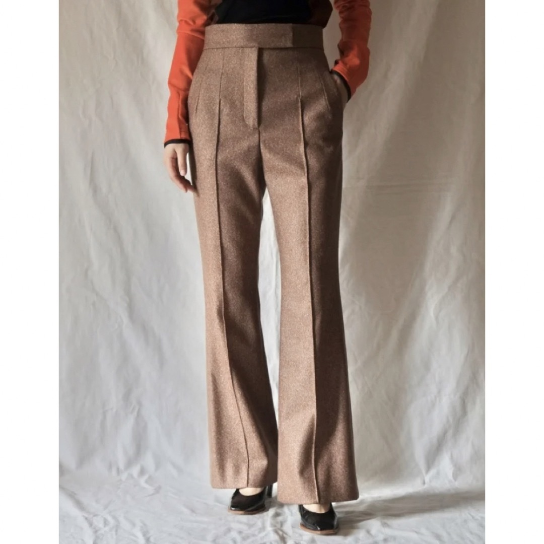 mame Melange Flannel Flared Trousers 3/L