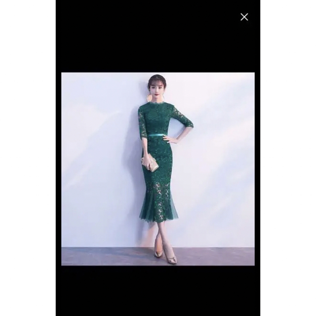 韓国ドレス レディースのフォーマル/ドレス(ミディアムドレス)の商品写真