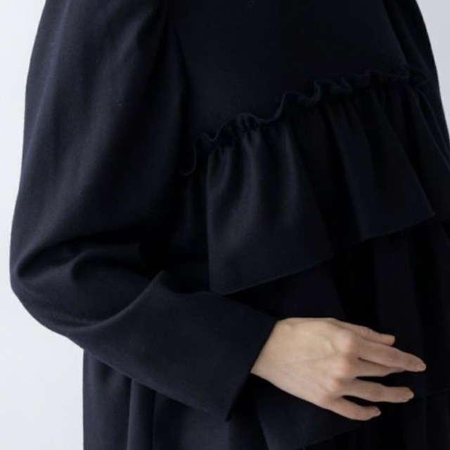 Sono - 22FW 日本製 sono ネイビー ティアードフリルチュニック