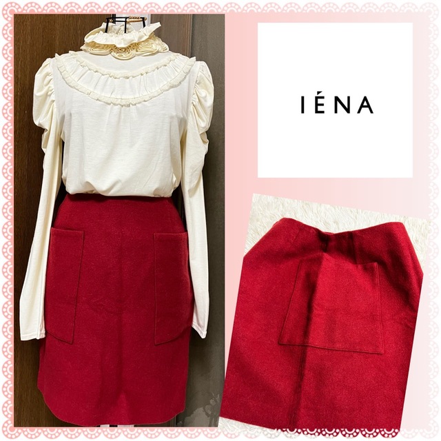 IENA(イエナ)のイエナ★IENA★美品★暖か毛素材★デカポケット★かわいいスカート レディースのスカート(ひざ丈スカート)の商品写真