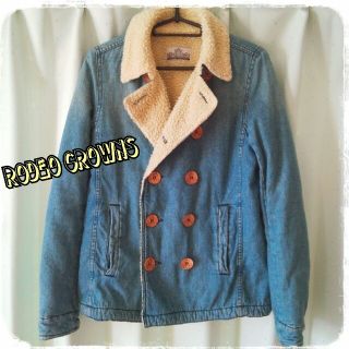 ロデオクラウンズ(RODEO CROWNS)のDENIM BOA ﾋﾟｰｺｰﾄ(ピーコート)