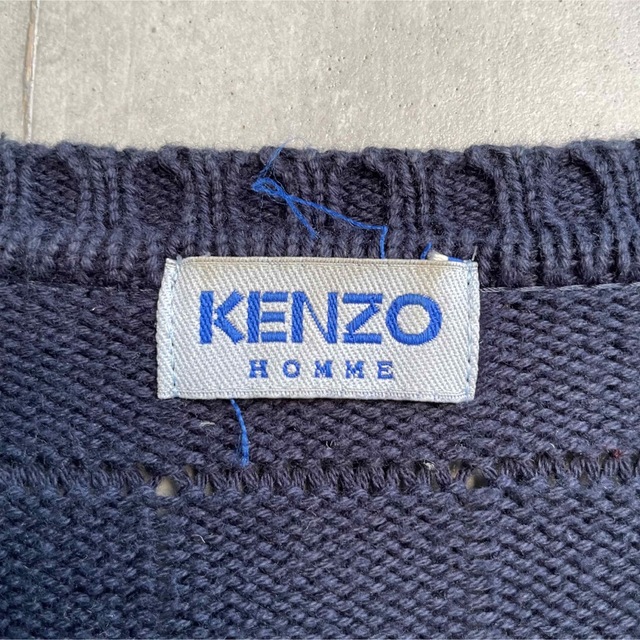 90年代 KENZO コットンニット グラデーションニット ボーダー ネイビー 5