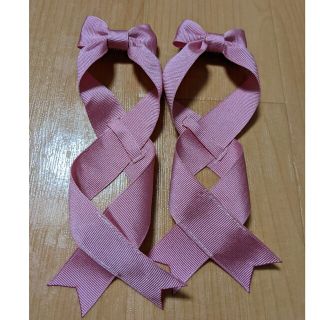 アマベル(Amavel)のLOTUSribbon　ピンクヘアクリップ　ヘアクリップ(バレッタ/ヘアクリップ)