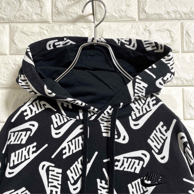 美品 NIKE ナイキ プルオーバーパーカー 総柄 メンズMサイズ