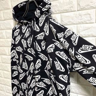 美品 NIKE ナイキ プルオーバーパーカー 総柄 メンズMサイズ