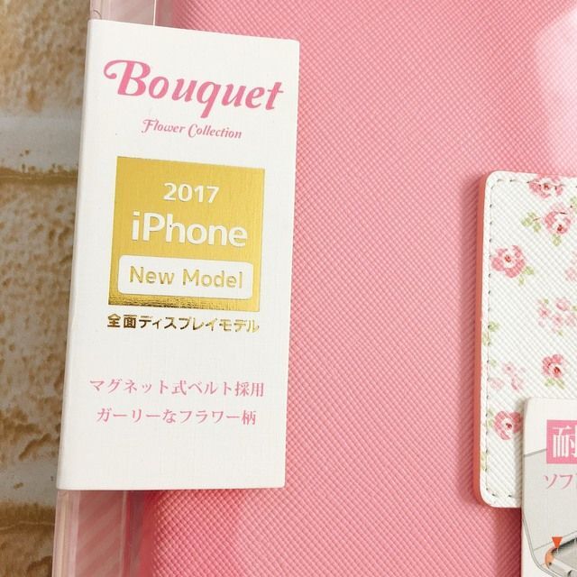 139 LEPLUS iPhone X用フラワー柄ブックケース ピンク スマホ/家電/カメラのスマホアクセサリー(iPhoneケース)の商品写真