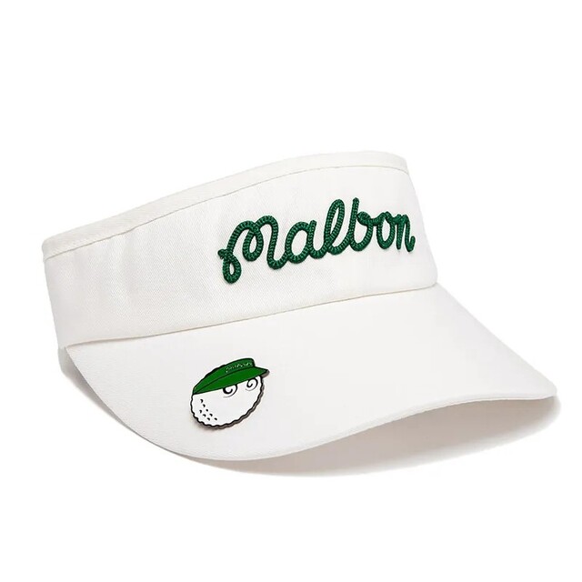 BEAMS(ビームス)のゴルフ　サンバイザー  Malbon golf　マルボンゴルフ　白　マルボン スポーツ/アウトドアのゴルフ(ウエア)の商品写真