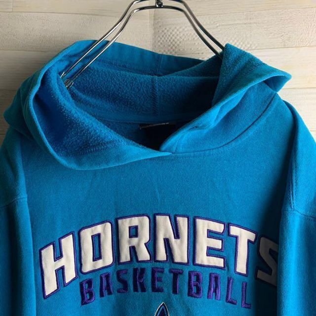 《入手困難》Hornetsホーネッツ　パーカーXL☆スカイブルー水色　チームロゴ
