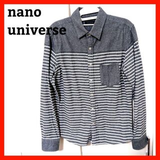 ナノユニバース(nano・universe)のナノユニバース　長袖　シャツ　トップス　グレー　ブラウス(シャツ)