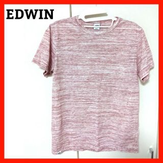 エドウィン(EDWIN)の【美品】EDWIN　エドウィン　Tシャツ　半袖　トップス　ピンク(Tシャツ/カットソー(半袖/袖なし))