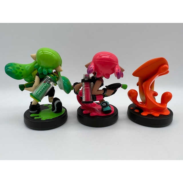 amiibo スプラトゥーン アミーボ ライムグリーン ネオンピンク イカ