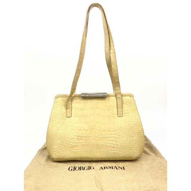 Giorgio Armani - ジョルジオアルマーニ クロコレザー 型押し トート