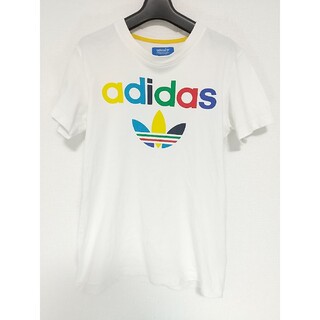 アディダス(adidas)のadidas originals ビッグロゴ 半袖Tシャツ XS 白 アディダス(Tシャツ/カットソー(七分/長袖))