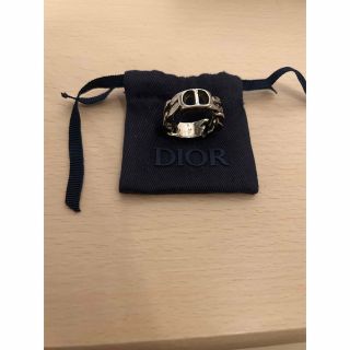 ディオール(Dior)のクリスチャンディオール　CD　アイコンチェーンリンクリング(リング(指輪))