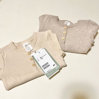 エイチアンドエム(H&M)のH&M 長袖トップス 2枚セット 70(シャツ/カットソー)