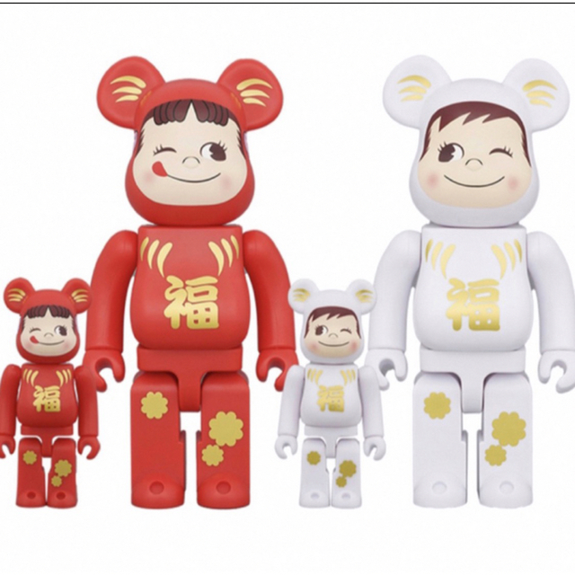 BE＠RBRICK 達磨 ペコちゃん & ポコちゃん 100% & 400%フィギュア