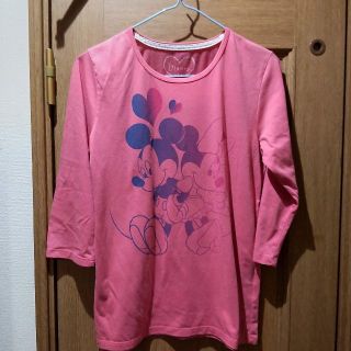 ディズニー(Disney)のディズニー　ミッキー＆ミニーのＴシャツ(長袖)　サイズＬ(Tシャツ(長袖/七分))