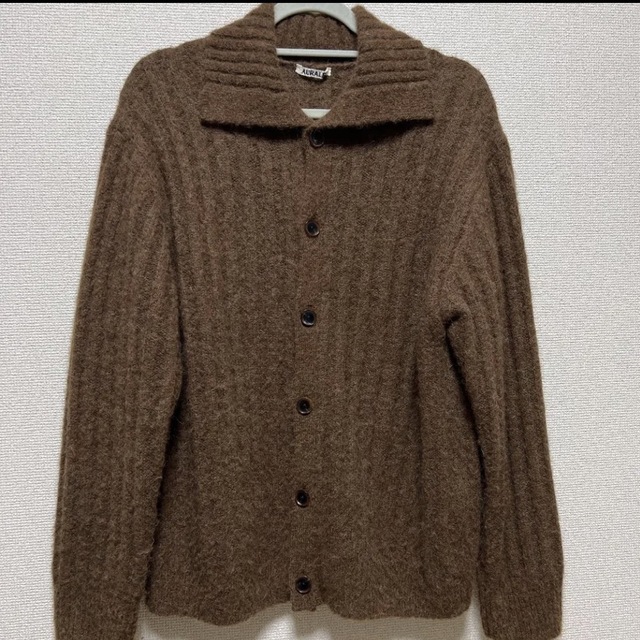 AURALEE WOOL ALPACA KNIT CARDIGAN 4 - カーディガン