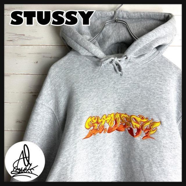 STUSSY   《即完売モデル》ステューシーファイヤーパターン パーカー