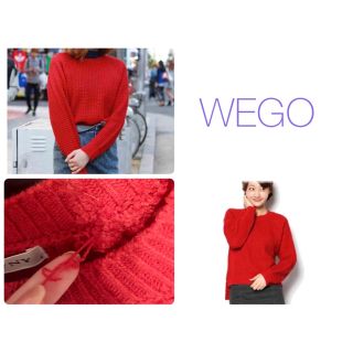 ブラウニー(BROWNY)のWEGO シンプル赤ニット(ニット/セーター)