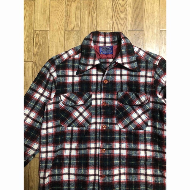 PENDLETON(ペンドルトン)の70〜80s USA製 PENDLETON ウールシャツ オープンカラー レディースのトップス(シャツ/ブラウス(長袖/七分))の商品写真