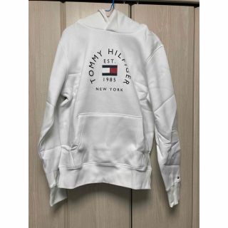 トミーヒルフィガー(TOMMY HILFIGER)のTOMMYHILFIGER Sサイズパーカースウェットトミーヒルフィガーホワイト(パーカー)