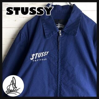 STUSSY - 《希少アイテム》ステューシー☆ワークジャケット刺繍ロゴ　ビックロゴ　即完売モデル