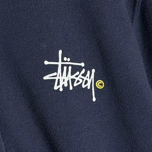 STUSSY 《デニム素材》ステューシー　ストックロゴ　パーカー　ビックロゴ