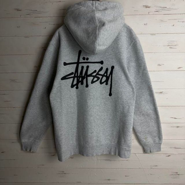 【超希少勾玉 USA製】Stussy ステューシー ビックロゴ パーカー 即完売