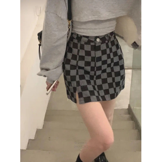 グレイル(GRL)の【新品・未使用】韓国ファッション チェス柄スカート(ミニスカート)