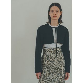 CLANE STRAP DESIGN SHORT JACKET ブラック