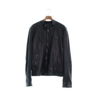 PHILIPP PLEIN フィリップ　プレイン ライダース XXL 黒 【古着】【中古】(ライダースジャケット)