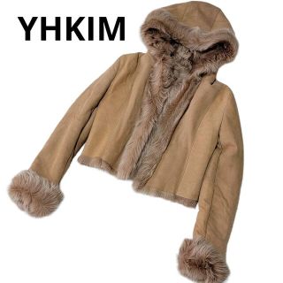 【極美品】ワイエイチキム YHKIM 羊革 ムートンコート 2 レザーコート(ムートンコート)