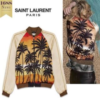 サンローラン(Saint Laurent)の希少Saint Laurent パームツリー テディジャケット(スタジャン)