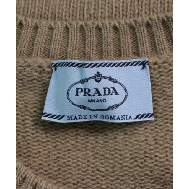 PRADA(プラダ)のPRADA プラダ ニット・セーター 44(S位) ベージュ 【古着】【中古】 メンズのトップス(ニット/セーター)の商品写真