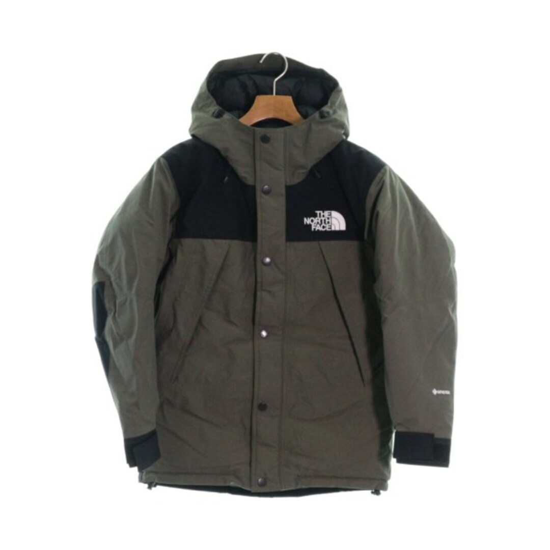 THE NORTH FACE ダウンジャケット/ダウンベスト XL カーキx黒