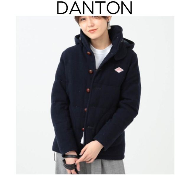 DANTON Ray BEAMS モッサダウンジャケット ネイビー 春 ウール