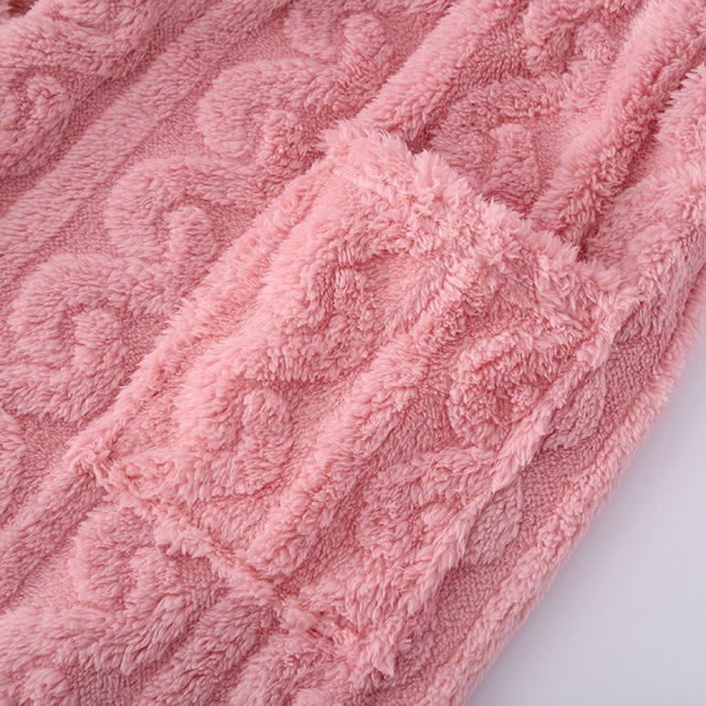 26秋冬ふわふわバスローブ風呂上がり暖かい着る毛布ガウン 男女兼用LXL2XL レディースのルームウェア/パジャマ(ルームウェア)の商品写真