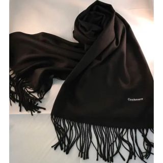 匿名発送】ストール マフラー ひざ掛け カシミア 大判 海外 ブラックの