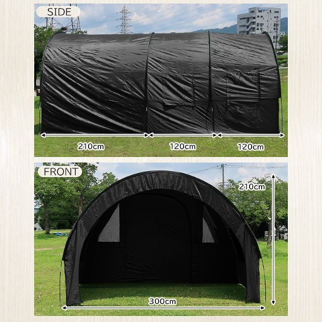 大人気 アウトドア 6人用 ドーム型テント ファミリーテント TN-26BK スポーツ/アウトドアのアウトドア(テント/タープ)の商品写真