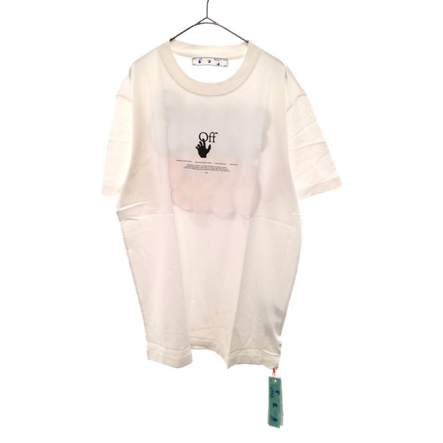 メンズOFF-WHITE オフホワイト Tシャツ グラフィック プリント クルーネックTシャツ TONGUE OUT SLIM S/S TEE 21SS ブラック 黒 M トップス カットソー 半袖【メンズ】