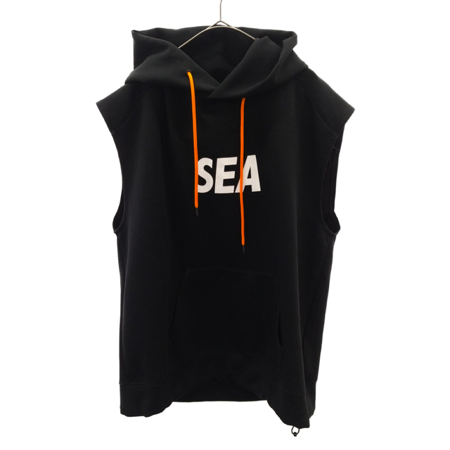 WIND AND SEA(ウィンダンシー)のWIND AND SEA ウィンダンシー ×EVERLAST No Sleeve Hoodie エバーラスト ノースリーブパーカー ブラック メンズのトップス(パーカー)の商品写真