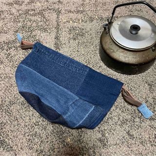 トランギア 0.6ℓ ケトル専用 デニム パッチワーク ケース　インディゴ(その他)