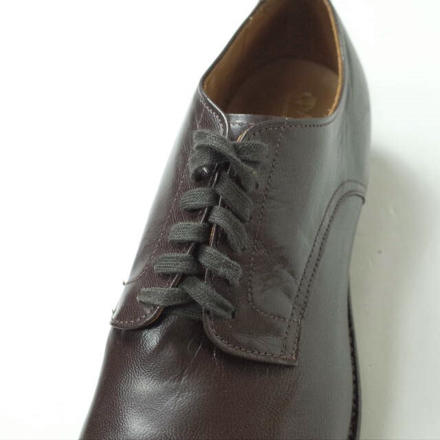 ALDEN オールデン 1980's～ DEADSTOCK Kidskin Punched Cap Toe Blucher キッドスキン パンチドキャップトゥシューズ 564 US9D(27cm) DARK BROWN 革靴 ストレートチップ モディファイドラスト ヴィンテージ 旧ロゴ シューズ【新古品】【ALDEN】