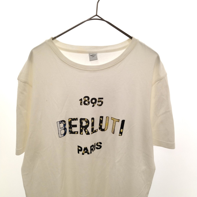 Berluti ベルルッティ ロゴ刺繍デザイン 半袖Tシャツ カットソー