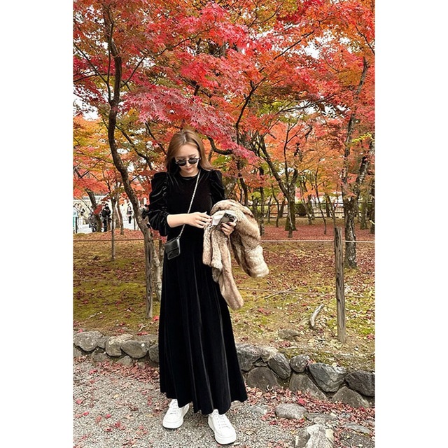 通販早割 MAVIMOON Velour ONE PIECE ベロアワンピース レディース