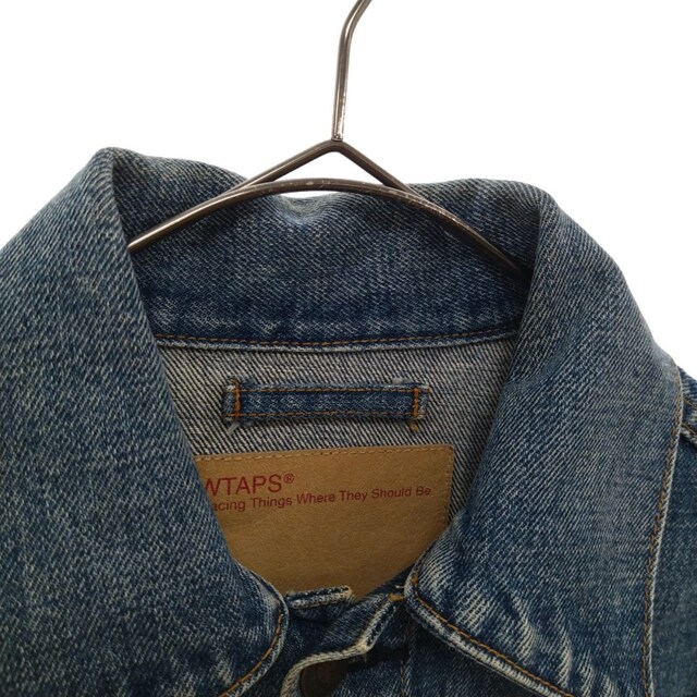 W)taps(ダブルタップス)のWTAPS ダブルタップス 17SS BLUES JACKET.COTTON.DENIM USED加工デニムトラッカージャケット インディゴブルー 171WVDT-JKM01 メンズのジャケット/アウター(Gジャン/デニムジャケット)の商品写真