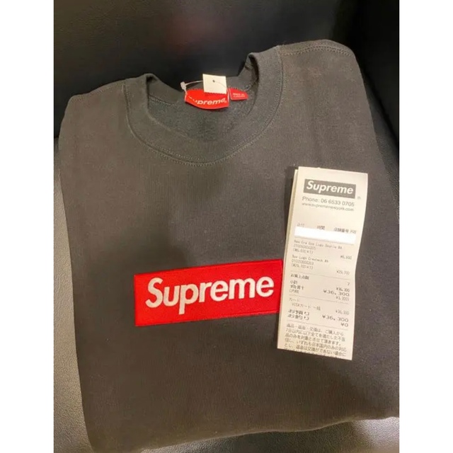 supreme ボックスロゴ　クルーネック