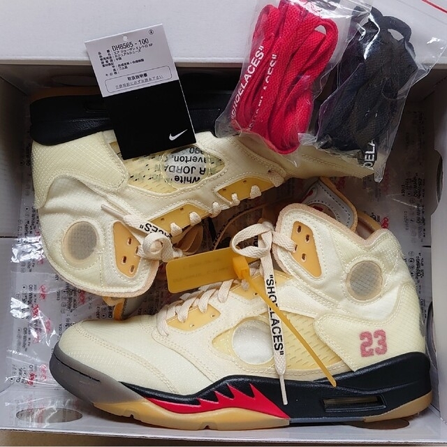 50%OFF】 NIKE WHITE OFF 極美品 - NIKE AIR 27㎝ SAIL 5 JORDAN