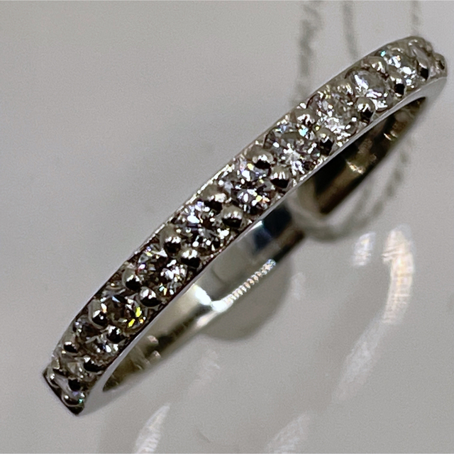 買い誠実 美品☆ハーフエタニティリング ダイヤ 0.50ct pt900 リング
